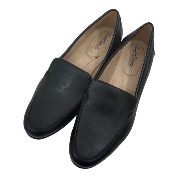 LIFE STRIDE Margot Soft Sistem Women SZ 10M Black Leather Loafers Shoes Slip On - Picture 10 of 10